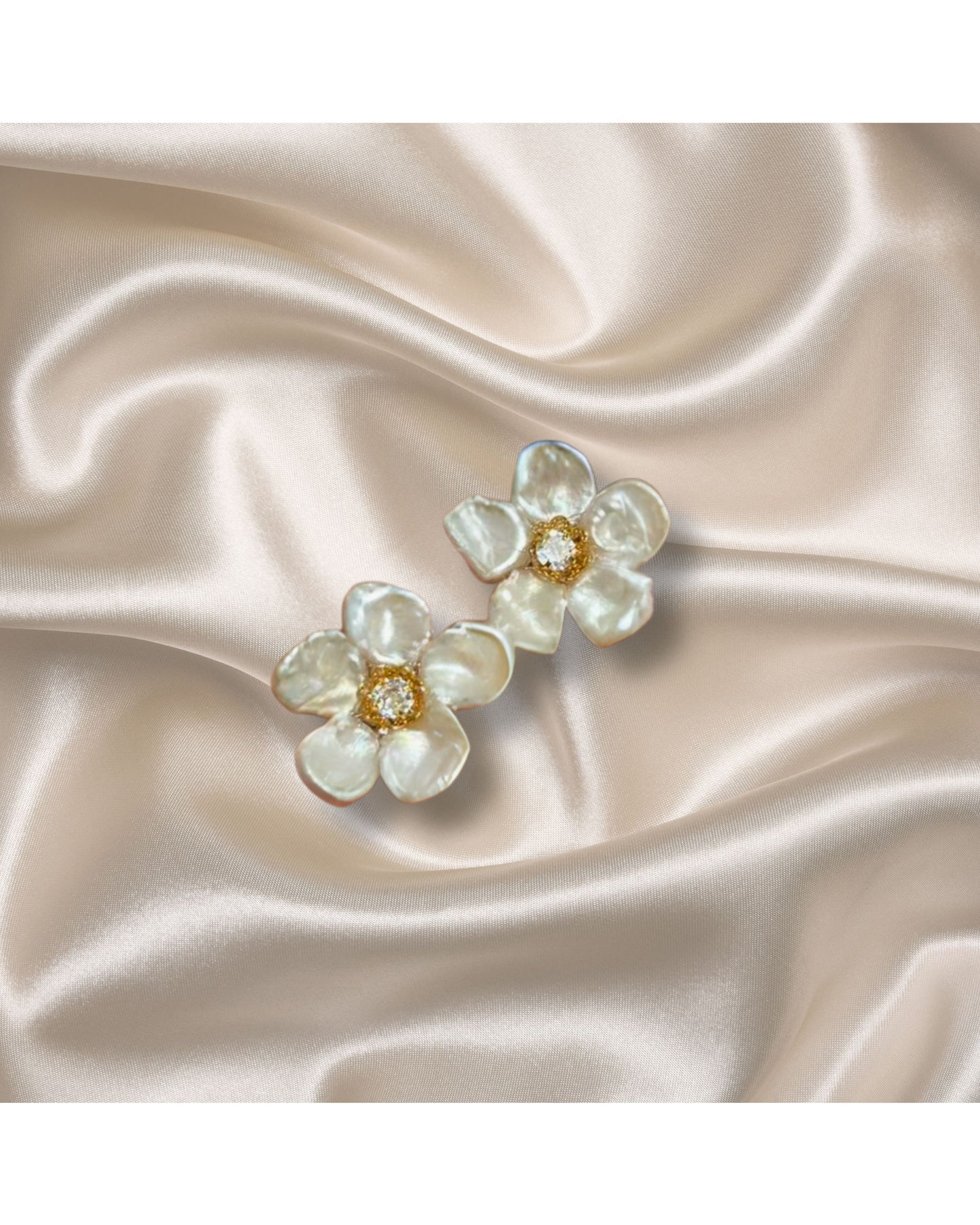 Pearl Flower Studs