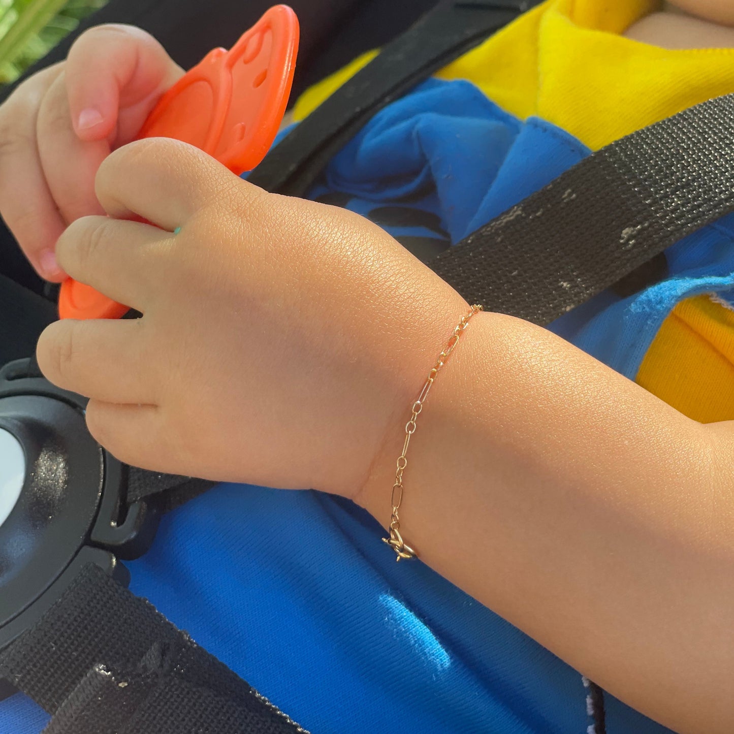Gold Baby Anklet / Bracelet- 14k Solid Gold or 14k Gold Filled Chain