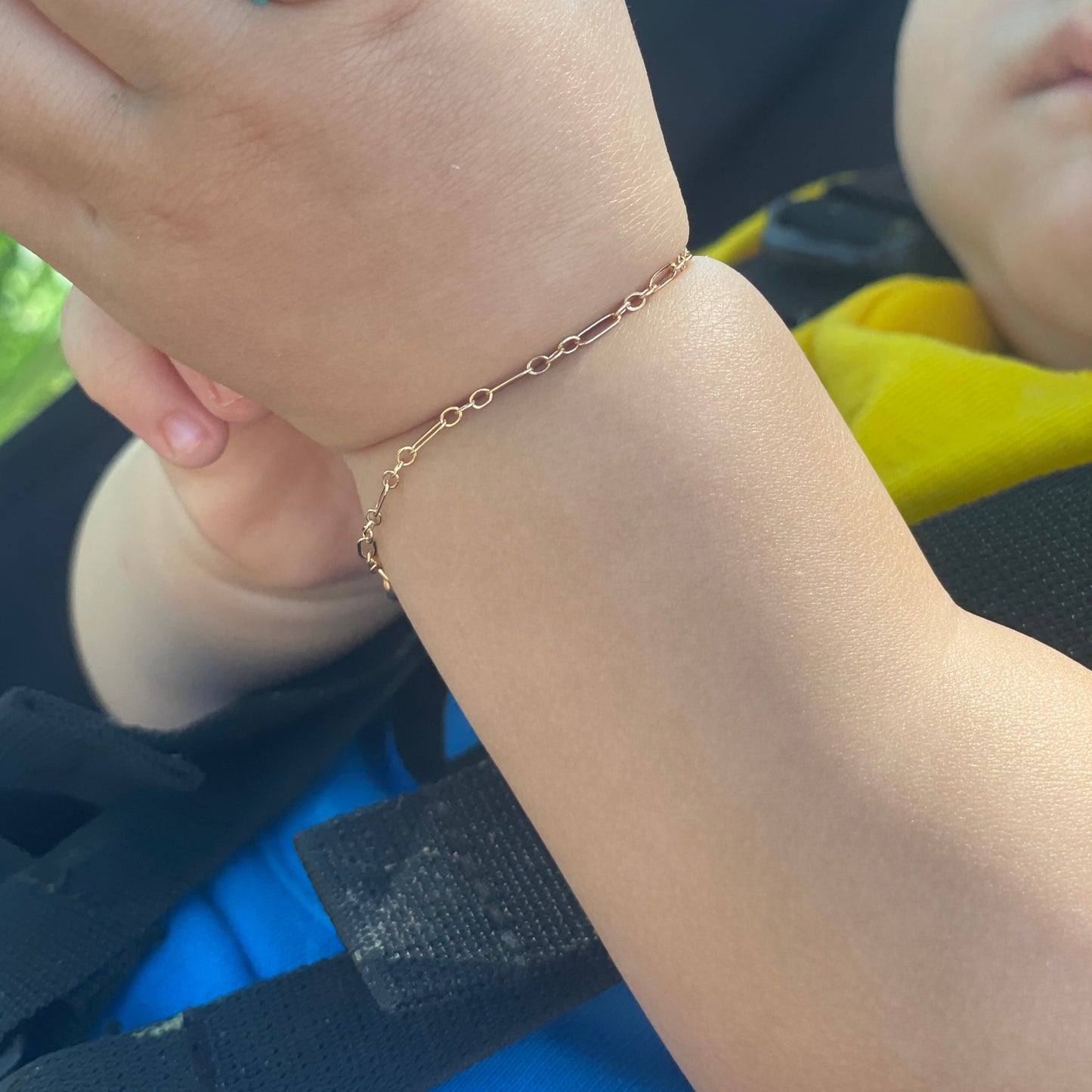 Gold Baby Anklet / Bracelet- 14k Solid Gold or 14k Gold Filled Chain
