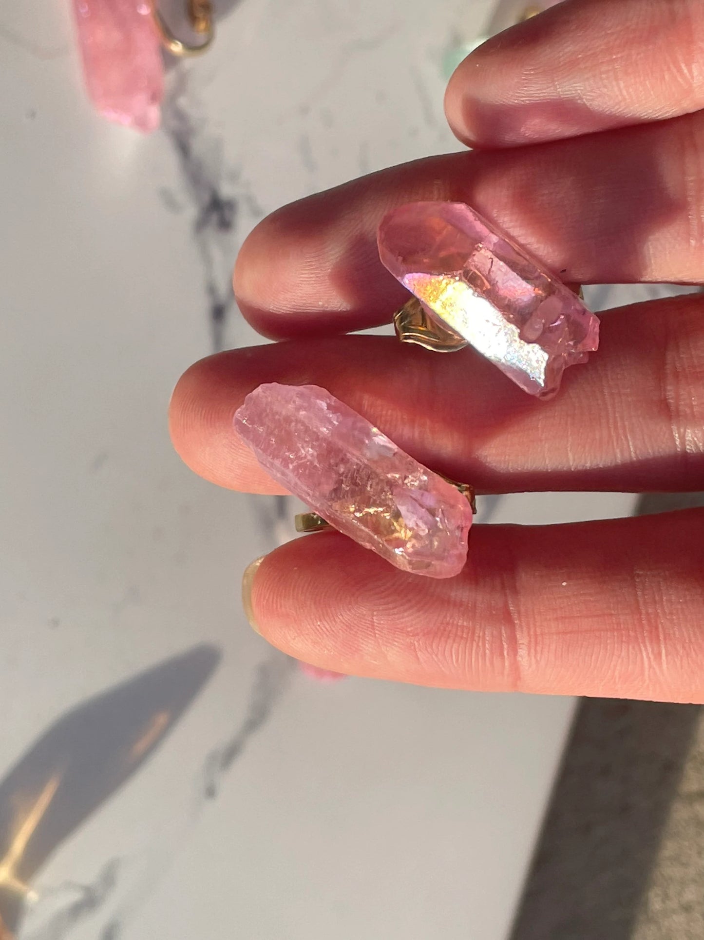 Symmetric or Asymmetric Colorful Quartz and Amethyst Clip-On Earrings or Post Earrings (Nickel Free, Solid Sterling, Gold Filled)